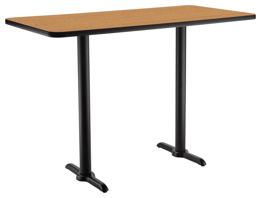 NPS CT23048TB - NPS Cafe Table, 30"x48" Rectangle, "T" Base, 42" Height (National Public Seating NPS-CT23048TB) - SchoolOutlet