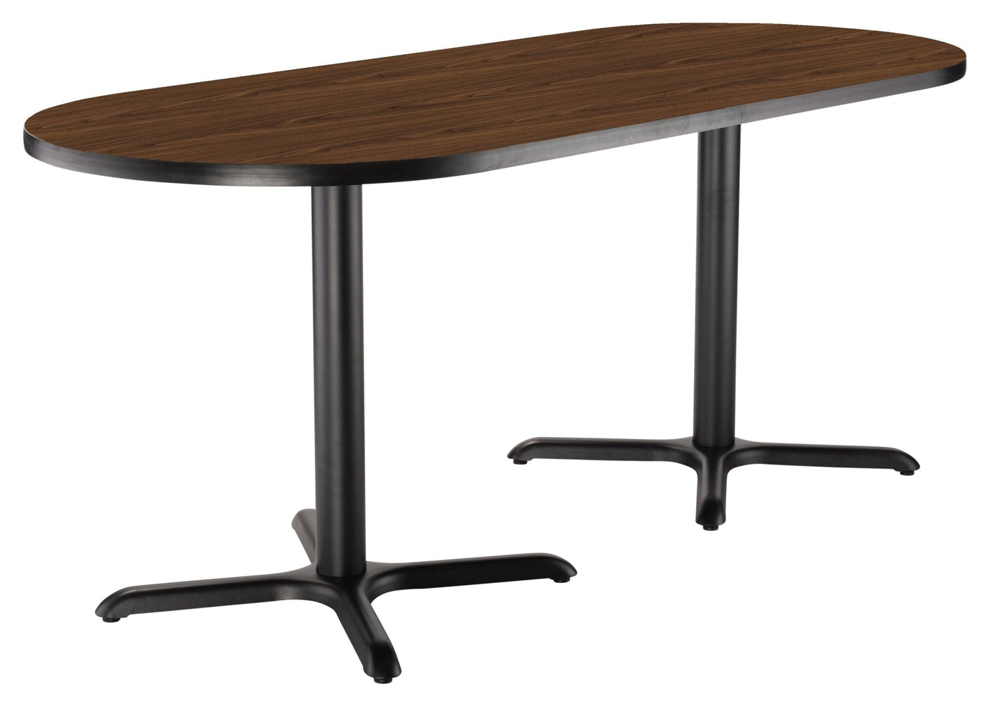 NPS CT43072XD - NPS Cafe Table, 30"x72" Racetrack, "X" Base, 30" Height (National Public Seating NPS-CT43072XD) - SchoolOutlet