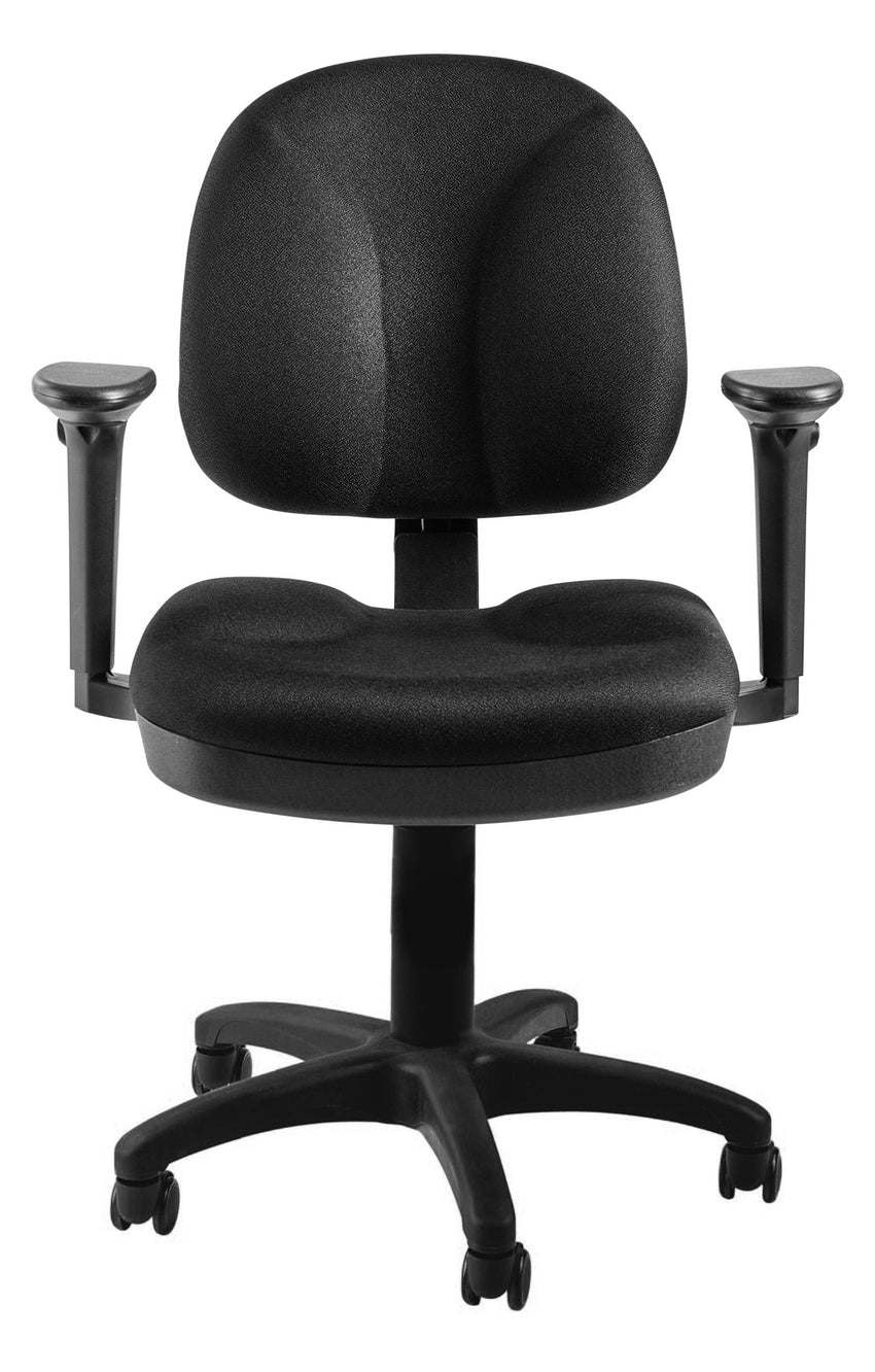 NPS Comfort Task Chair with Arms, 18" - 22" Height (National Public Seating NPS-CTC-A) - SchoolOutlet
