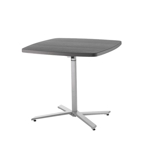 NPS CTT3042 - Cafe Table Adjustable Height 30"-42" Plastic Table - Charcoal/Silver (National Public Seating NPS-CTT3042) - SchoolOutlet