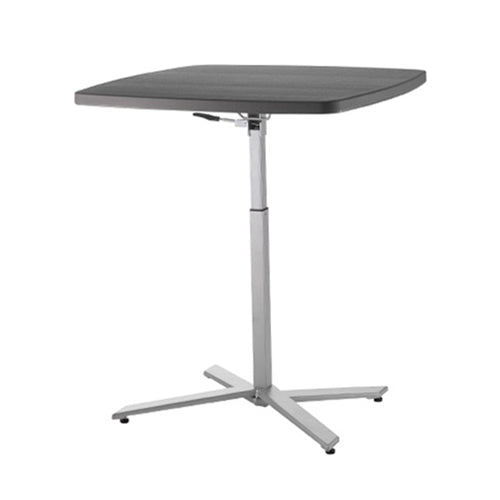 NPS CTT3042 - Cafe Table Adjustable Height 30"-42" Plastic Table - Charcoal/Silver (National Public Seating NPS-CTT3042) - SchoolOutlet