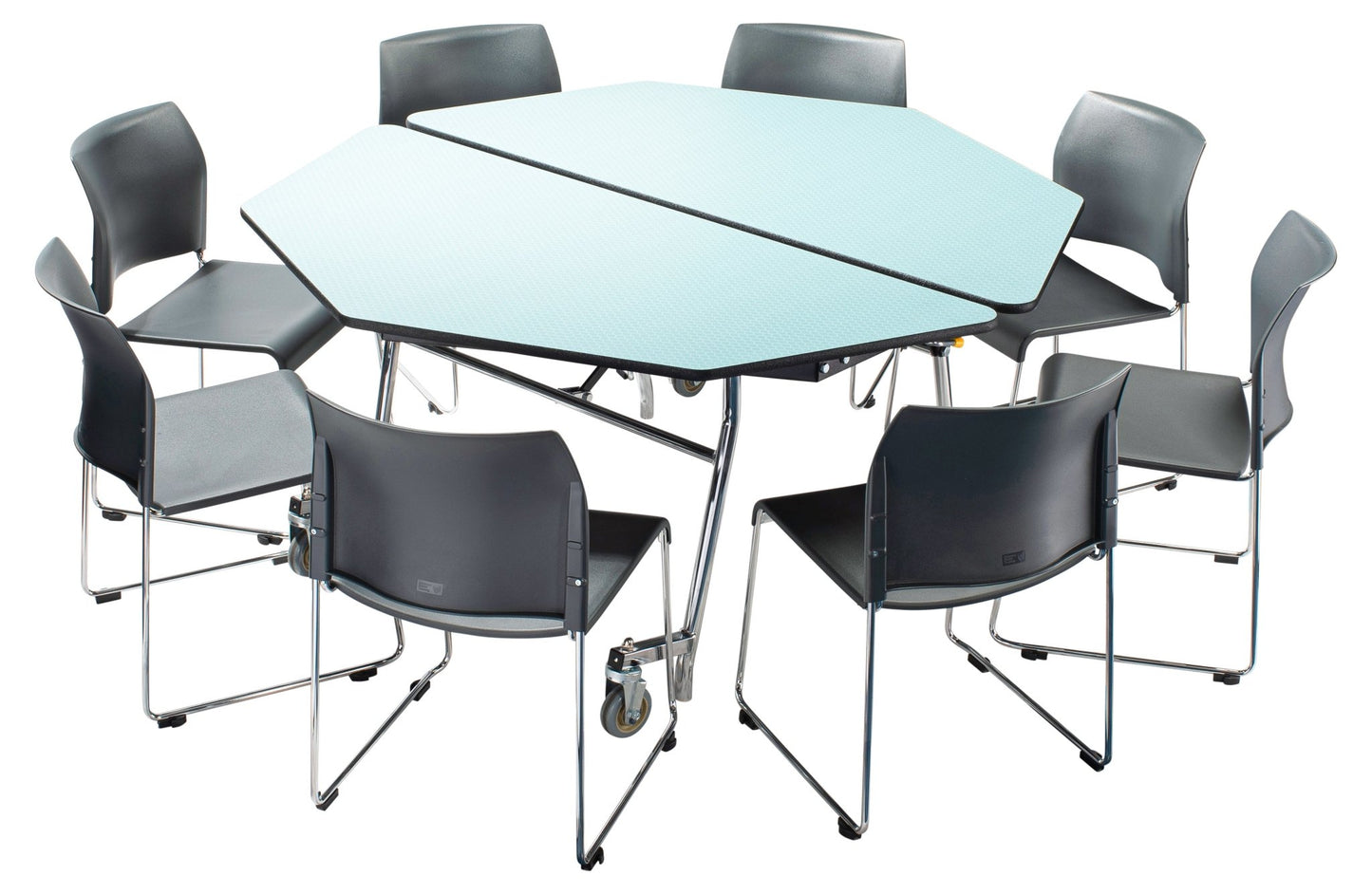 NPS Mobile Cafeteria Octagon Table Shape Unit - 60" W x 60" L (National Public Seating NPS-MT60O) - SchoolOutlet