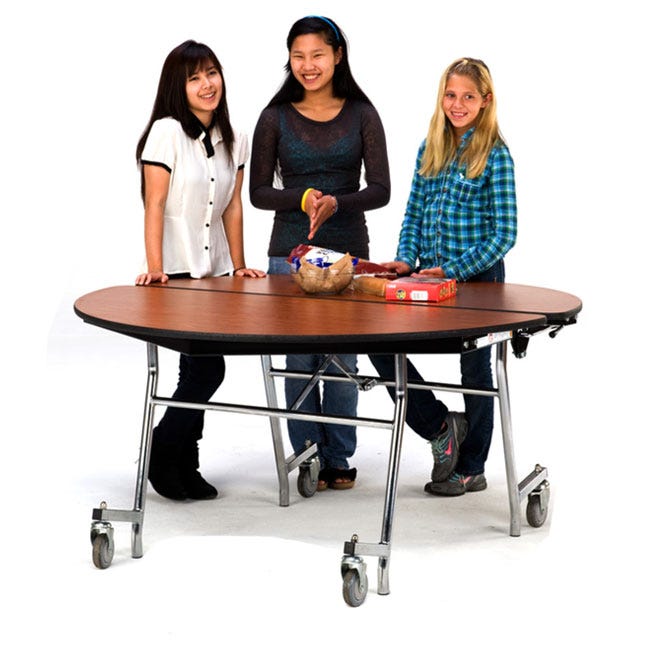 NPS Mobile Cafeteria Round Table Shape Unit - 60" W x 60" L (National Public Seating NPS-MT60R) - SchoolOutlet