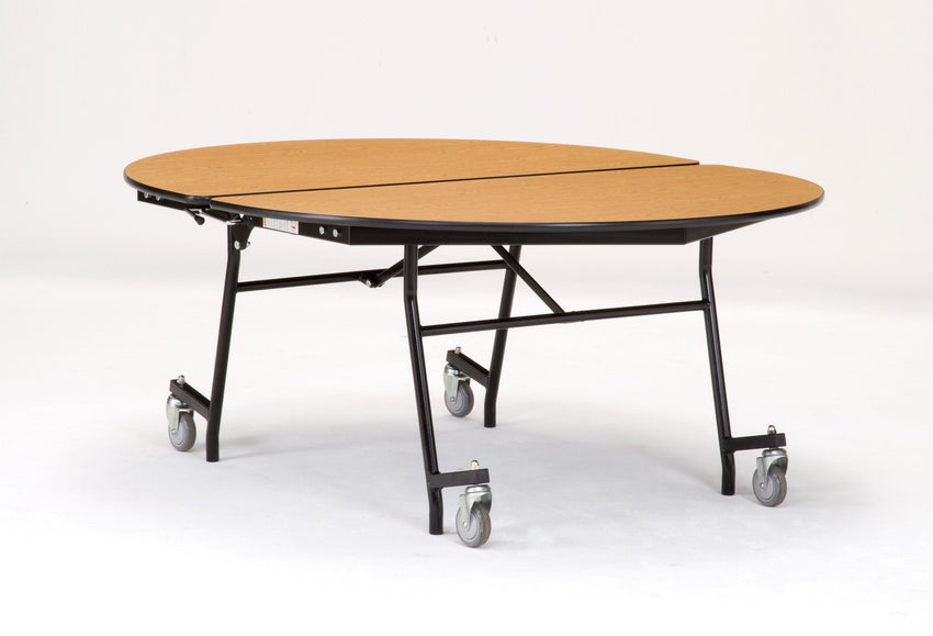 NPS Mobile Cafeteria Oval Table Shape Unit - 72" W x 60" L (National Public Seating NPS-MT72V) - SchoolOutlet