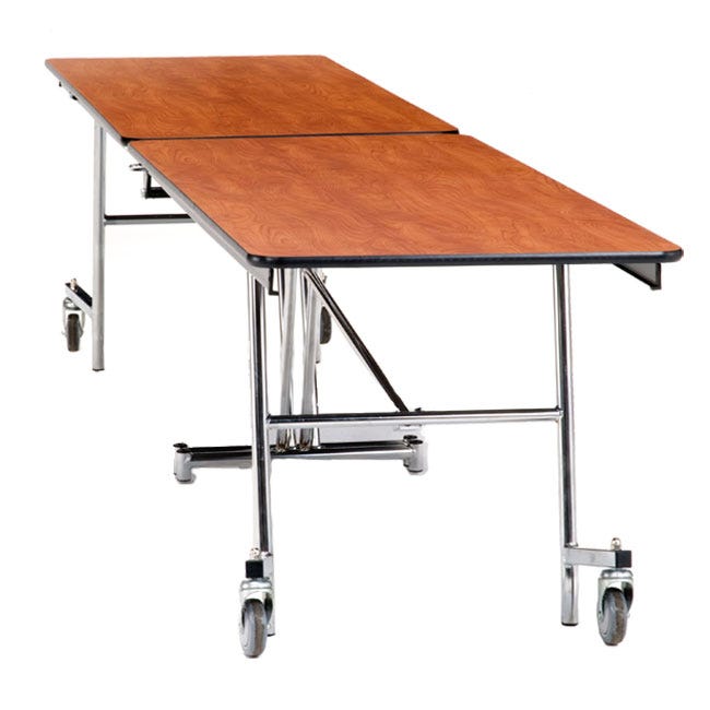 NPS Mobile Cafeteria Rectangle Table Shape Unit - 30" W x 97" L (National Public Seating NPS-MT8) - SchoolOutlet