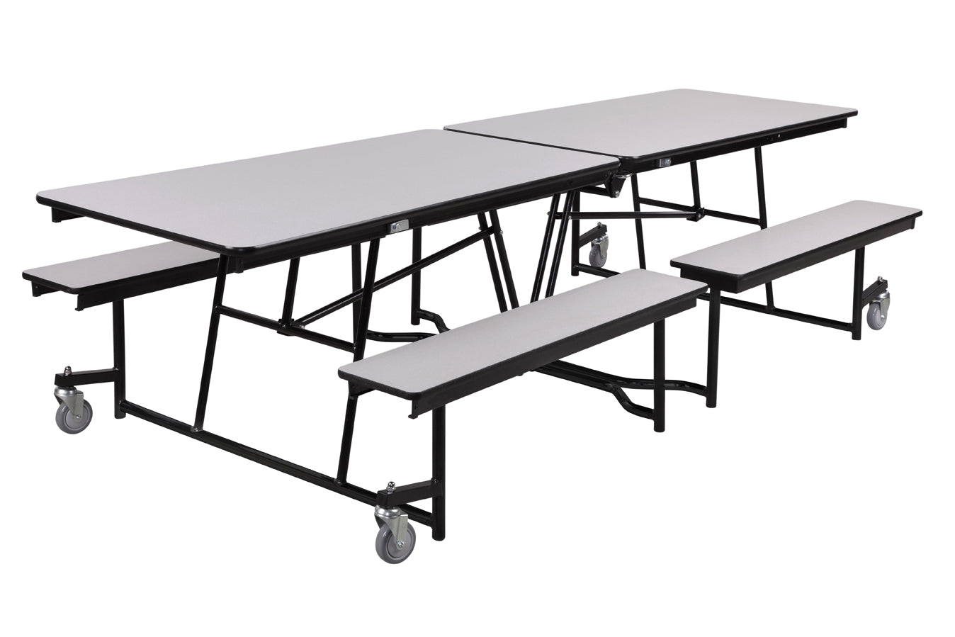 NPS Mobile Cafeteria Table - 30" W x 10' L - Seats 8-12 (National Public Seating NPS-MTFB10) - SchoolOutlet