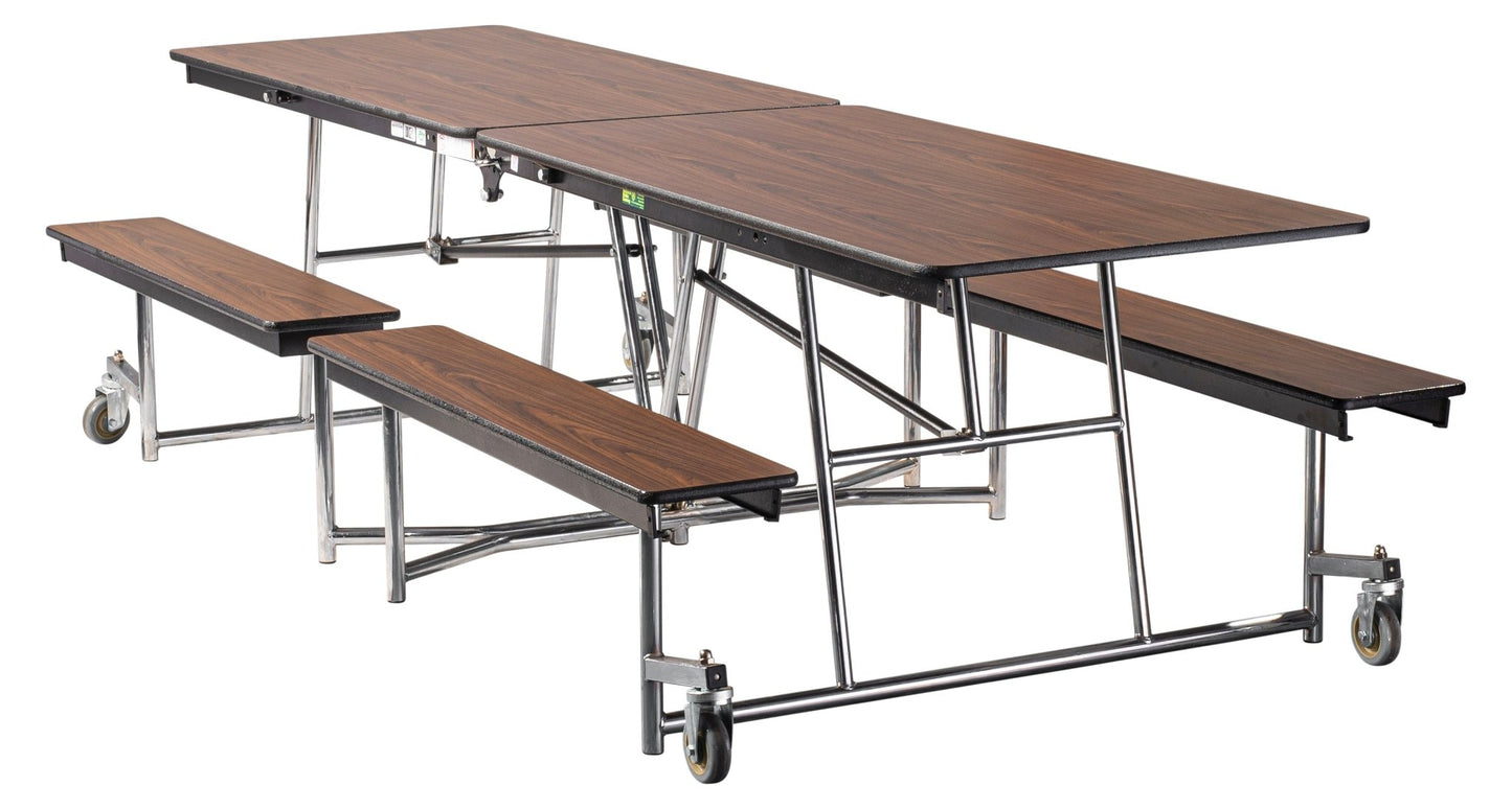 NPS Mobile Cafeteria Table - 30" W x 10' L - Seats 8-12 (National Public Seating NPS-MTFB10) - SchoolOutlet