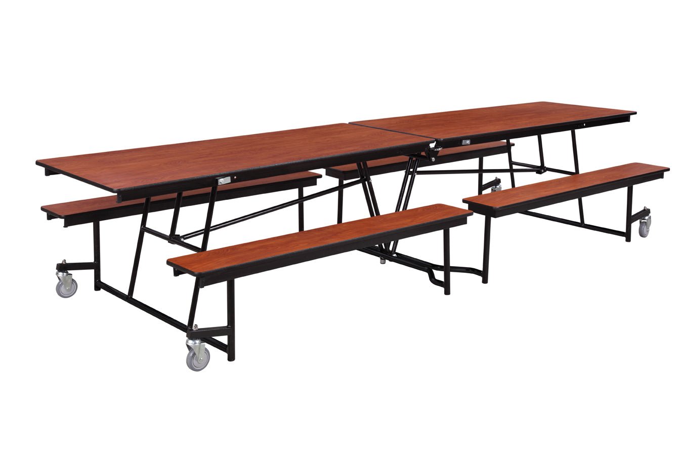 NPS Mobile Cafeteria Table - 30" W x 12' L - Seats 12-16 (National Public Seating NPS-MTFB12) - SchoolOutlet