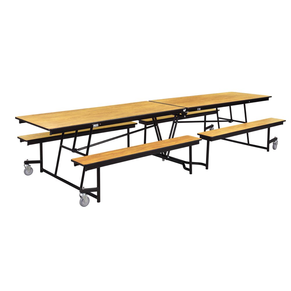 NPS Mobile Cafeteria Table - 30" W x 12' L - Seats 12-16 (National Public Seating NPS-MTFB12) - SchoolOutlet