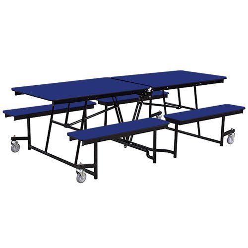 NPS Mobile Cafeteria Table - 30" W x 8' L - Seats 8-12 (National Public Seating NPS-MTFB8) - SchoolOutlet