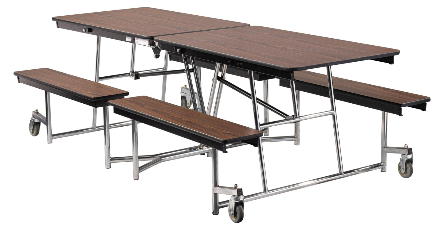 NPS Mobile Cafeteria Table - 30" W x 8' L - Seats 8-12 (National Public Seating NPS-MTFB8) - SchoolOutlet