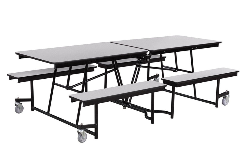NPS Mobile Cafeteria Table - 30" W x 8' L - Seats 8-12 (National Public Seating NPS-MTFB8) - SchoolOutlet