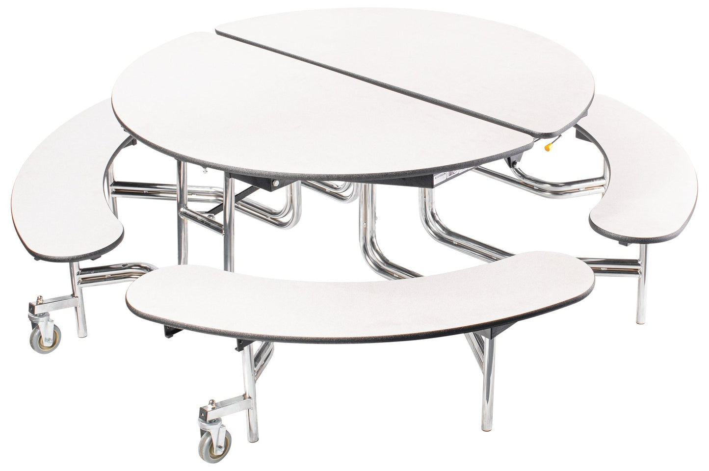 NPS Mobile Cafeteria 60" Round Bench Unit - Seats 8-12 (National Public Seating NPS-MTR60B) - SchoolOutlet