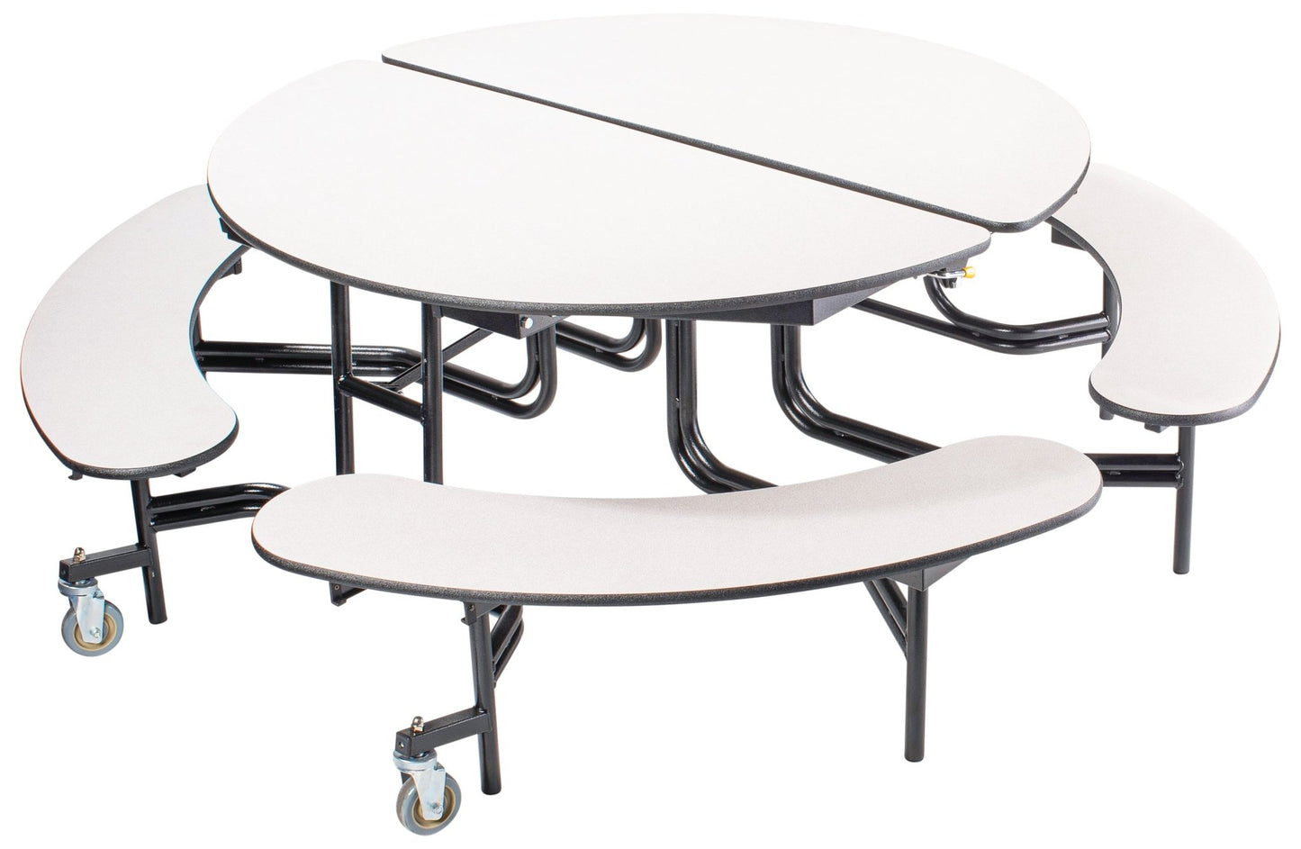 NPS Mobile Cafeteria 60" Round Bench Unit - Seats 8-12 (National Public Seating NPS-MTR60B) - SchoolOutlet