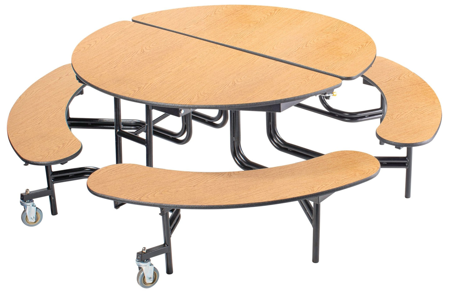 NPS Mobile Cafeteria 60" Round Bench Unit - Seats 8-12 (National Public Seating NPS-MTR60B) - SchoolOutlet