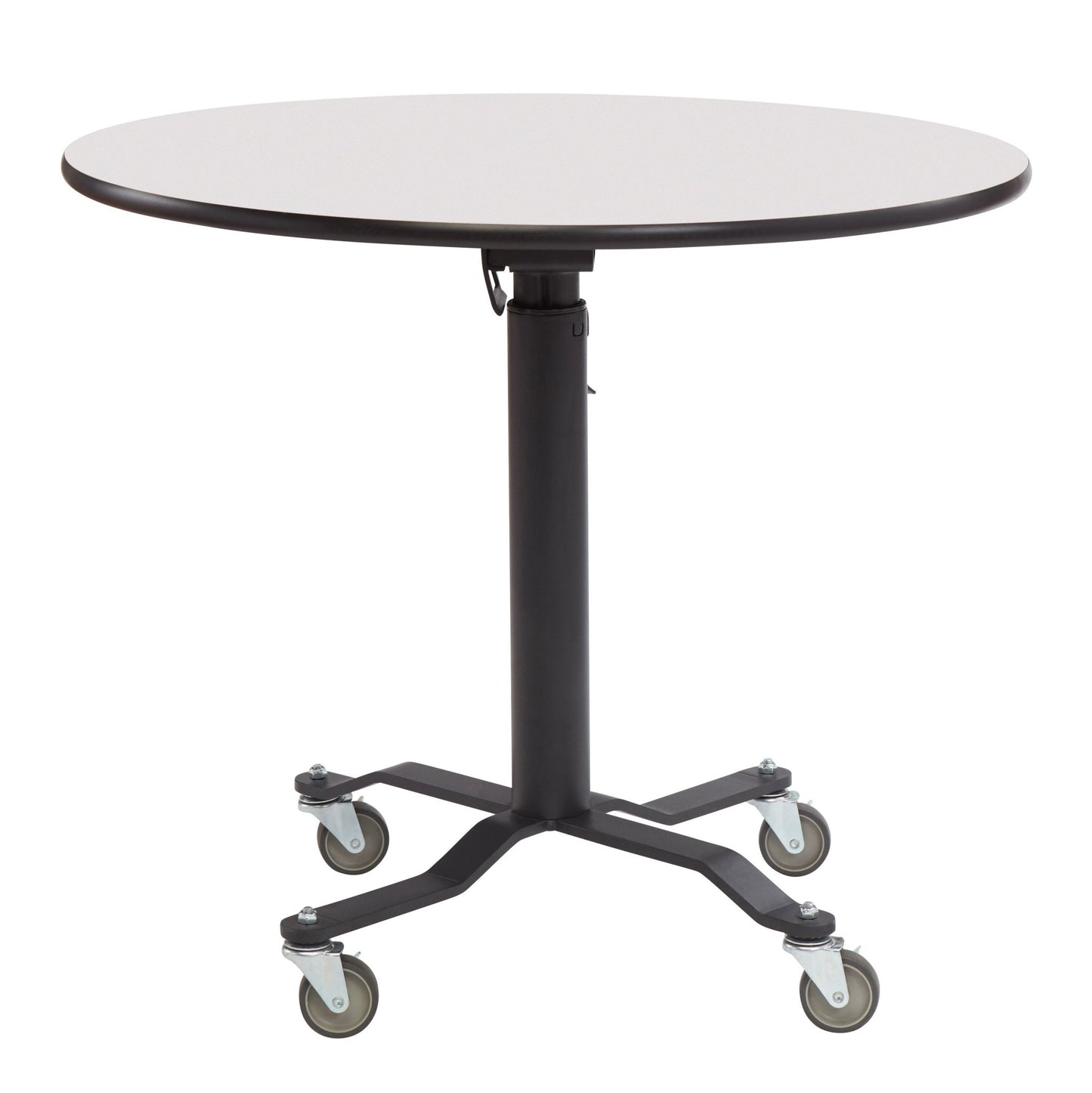 NPS Cafe Time II Table, 30" Round, Whiteboard Top, MDF Core, Protect Edge (NationalPublic Seating NPS-PCT130MDPEWB) - SchoolOutlet