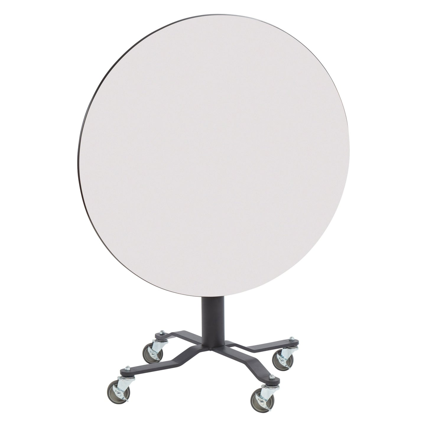 NPS Cafe Time II Table, 30" Round, Whiteboard Top, Particle Board, Vinyl T-Molding (NationalPublic Seating NPS-PCT130PBTMWB) - SchoolOutlet