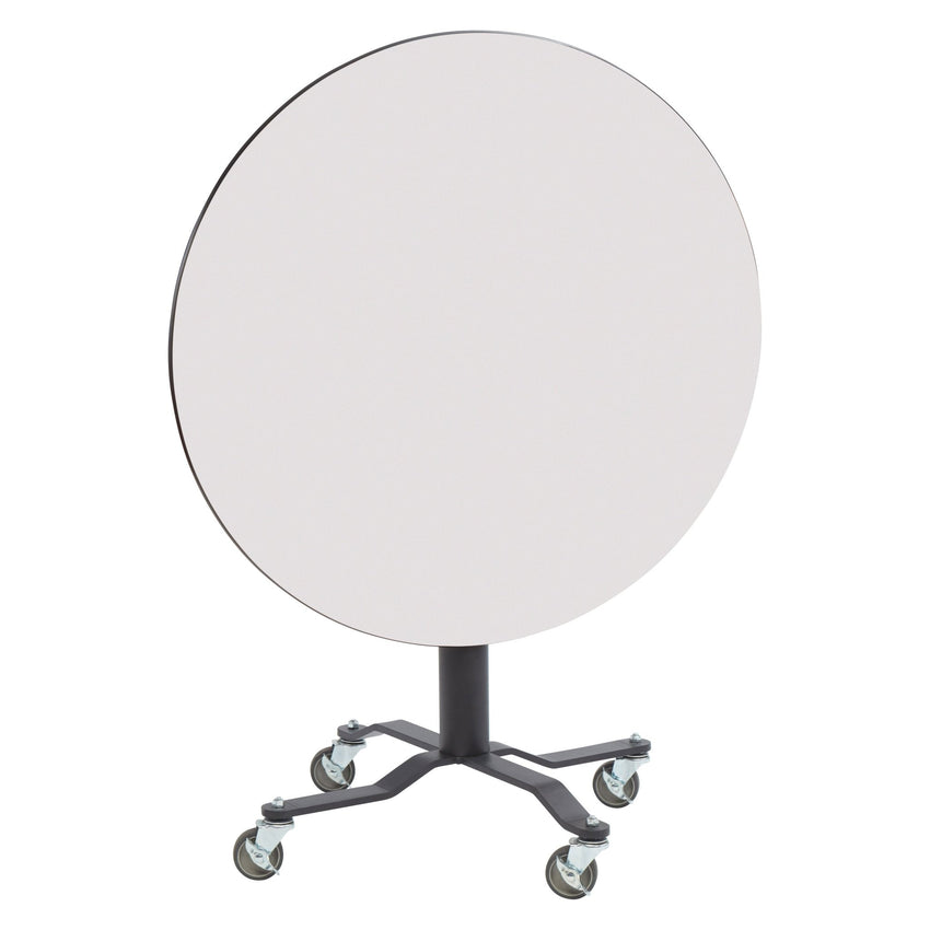 NPS Cafe Time II Table, 30" Round, Whiteboard Top, Particle Board, Vinyl T-Molding (NationalPublic Seating NPS-PCT130PBTMWB) - SchoolOutlet