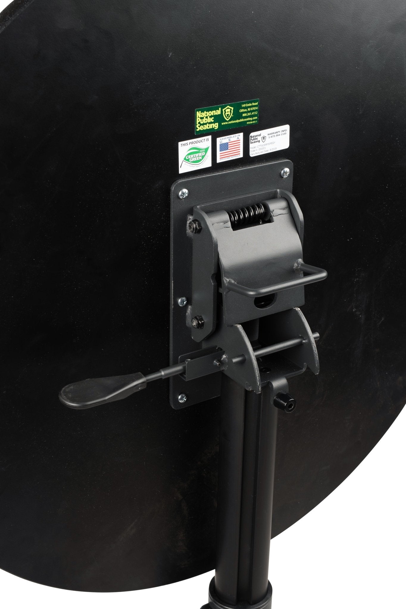 NPS Cafe Time II Table, 30" Round, Whiteboard Top, Particle Board, Vinyl T-Molding (NationalPublic Seating NPS-PCT130PBTMWB) - SchoolOutlet