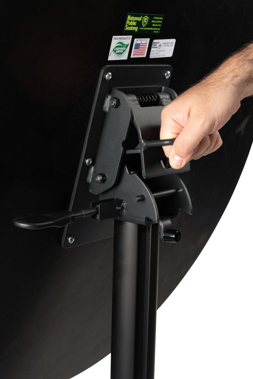 NPS Cafe Time II Table, 30" Round, Whiteboard Top, Particle Board, Vinyl T-Molding (NationalPublic Seating NPS-PCT130PBTMWB) - SchoolOutlet