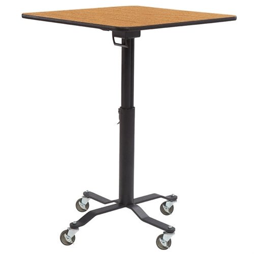 NPS Cafe Time II Table, 24" Square, High Pressure Laminate Top, MDF Core, Protect Edge (National Public Seating NPS-PCT324MDPE) - SchoolOutlet