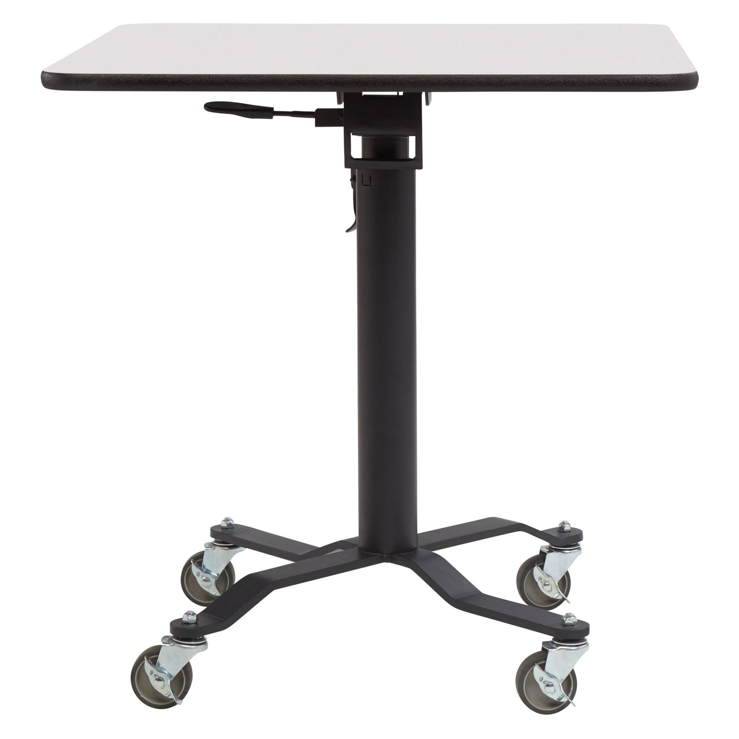NPS Cafe Time II Table, 24" Square, Whiteboard Top, Particle Board, Vinyl T-Molding (NationalPublic Seating NPS-PCT324PBTMWB) - SchoolOutlet