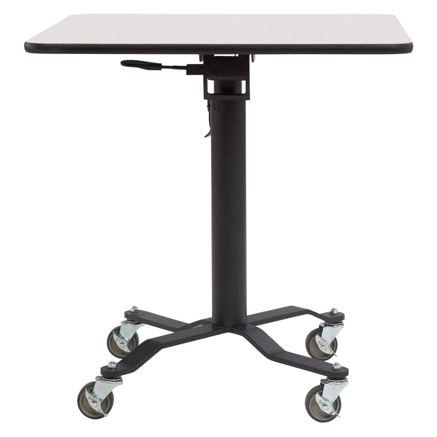 NPS Cafe Time II Table, 24" Square, Whiteboard Top, Particle Board, Vinyl T-Molding (NationalPublic Seating NPS-PCT324PBTMWB) - SchoolOutlet