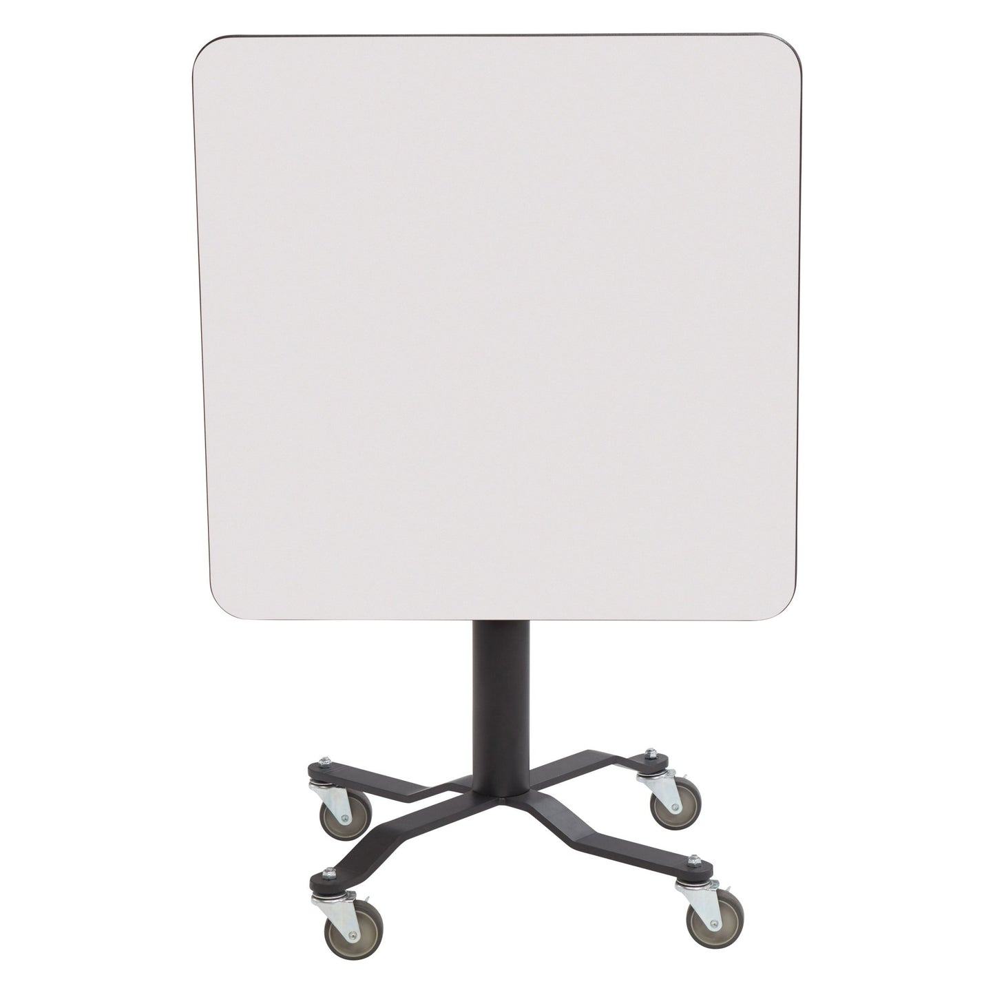 NPS Cafe Time II Table, 30" Square, Whiteboard Top, Particle Board, Vinyl T-Molding (NationalPublic Seating NPS-PCT330PBTMWB) - SchoolOutlet