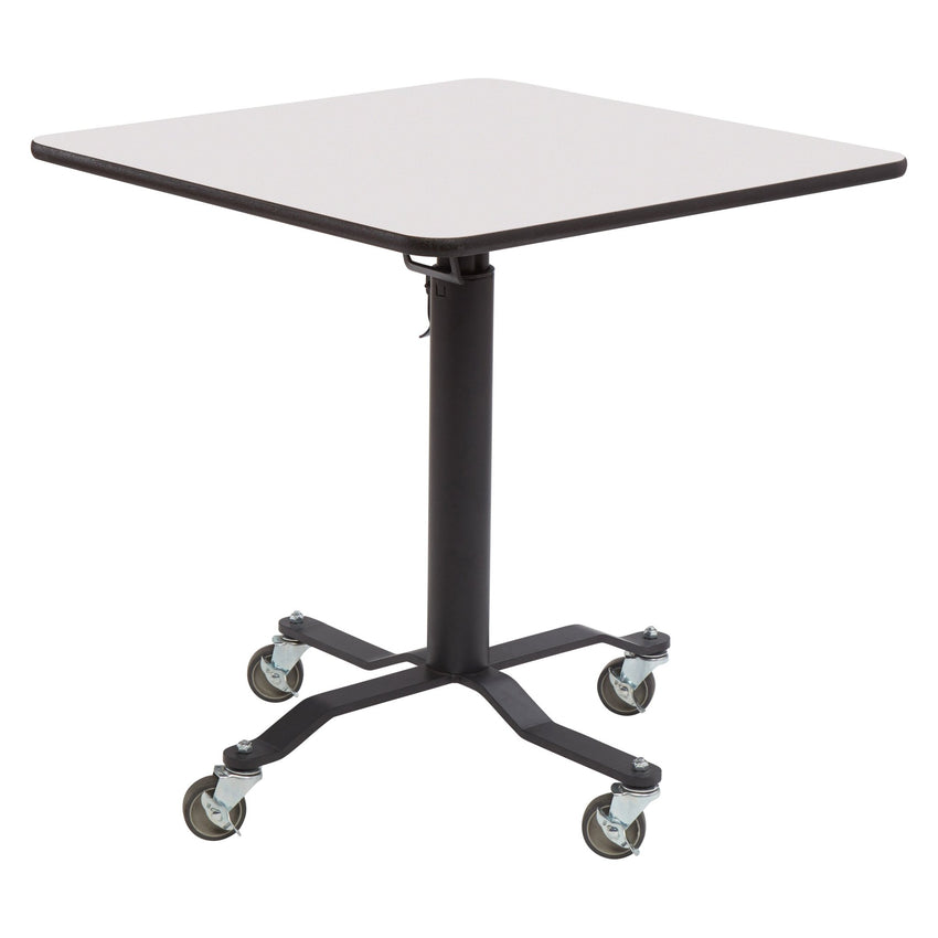 NPS Cafe Time II Table, 36" Square, Whiteboard Top, Particle Board, Vinyl T-Molding (National Public Seating NPS-PCT336PBTMWB) - SchoolOutlet