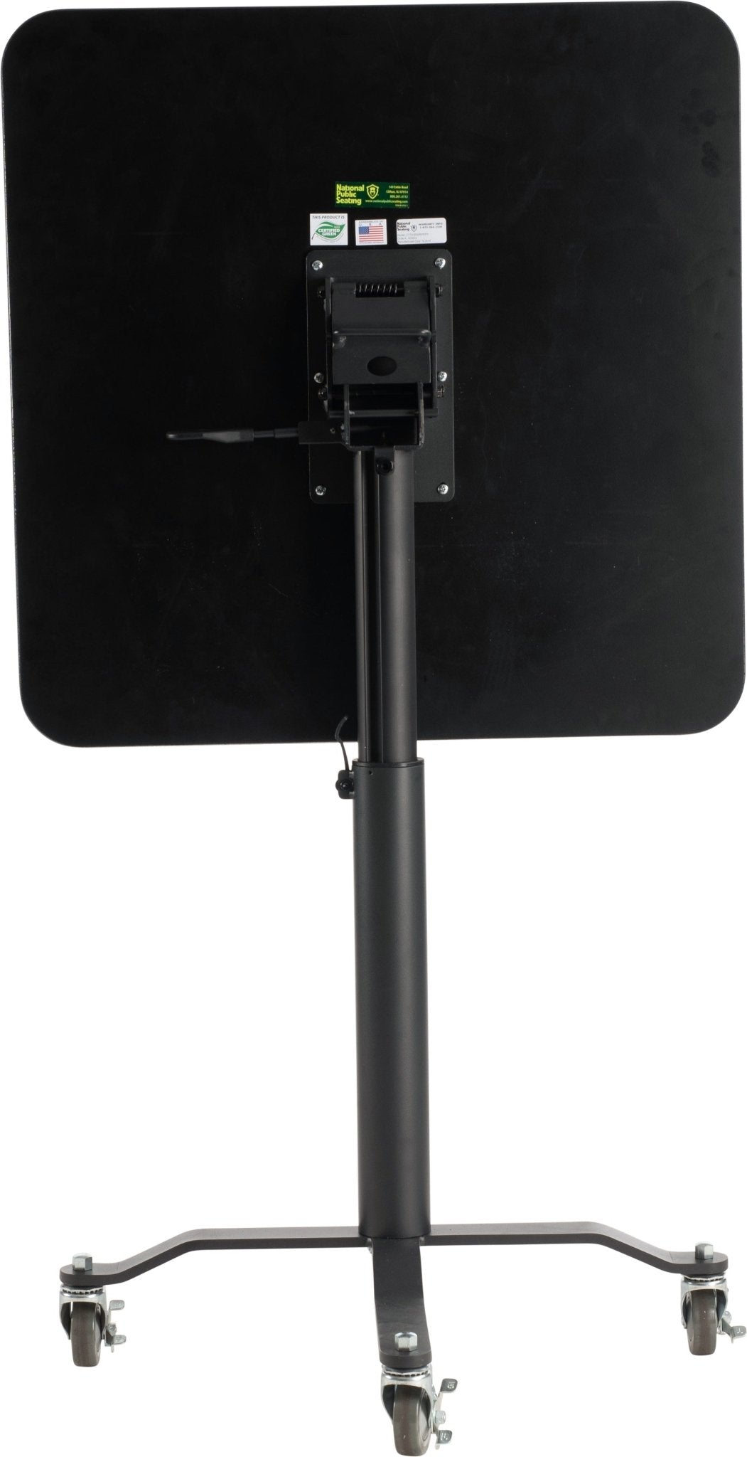 NPS Cafe Time II Table, 36" Square, Whiteboard Top, Particle Board, Vinyl T-Molding (National Public Seating NPS-PCT336PBTMWB) - SchoolOutlet