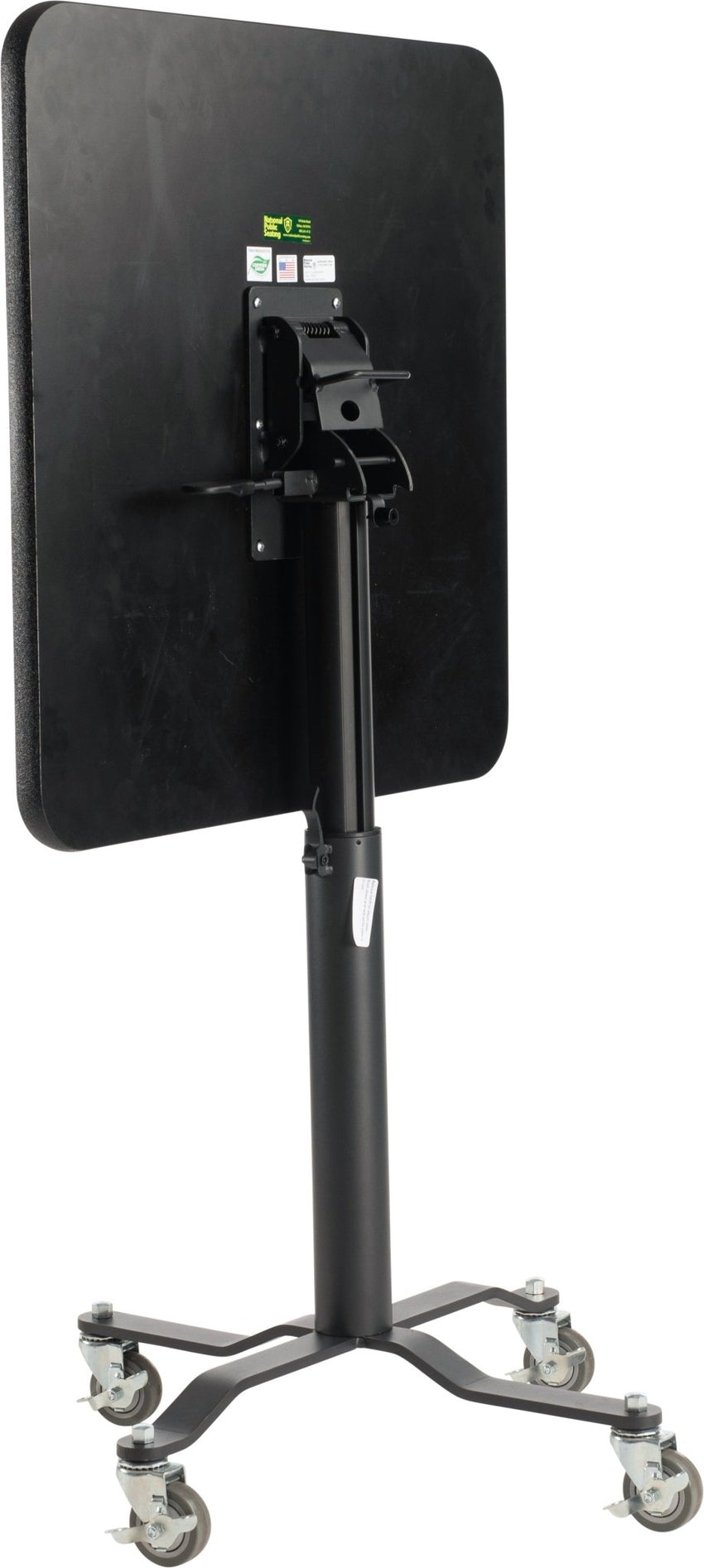 NPS Cafe Time II Table, 36" Square, Whiteboard Top, Particle Board, Vinyl T-Molding (National Public Seating NPS-PCT336PBTMWB) - SchoolOutlet