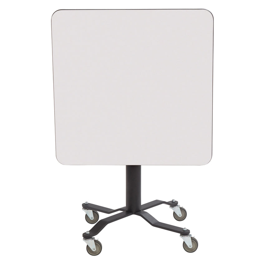 NPS Cafe Time II Table, 36" Square, Whiteboard Top, Particle Board, Vinyl T-Molding (National Public Seating NPS-PCT336PBTMWB) - SchoolOutlet