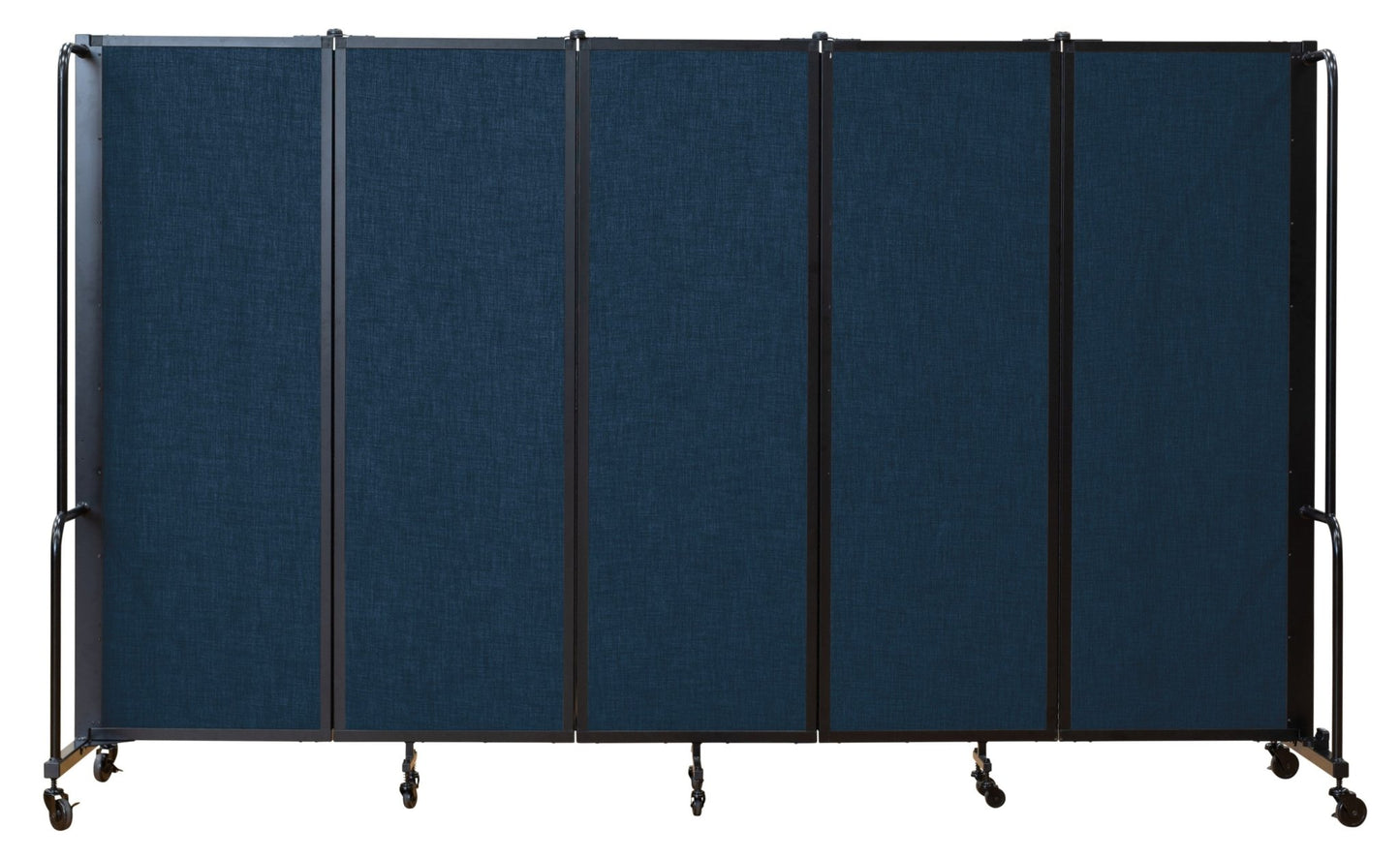 NPS ROBO Series Flexible Room Divider 5 Sections, PET Panels - 6'H x 9' 10"L - SchoolOutlet
