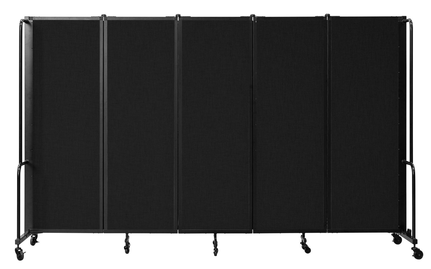 NPS ROBO Series Flexible Room Divider 5 Sections, PET Panels - 6'H x 9' 10"L - SchoolOutlet