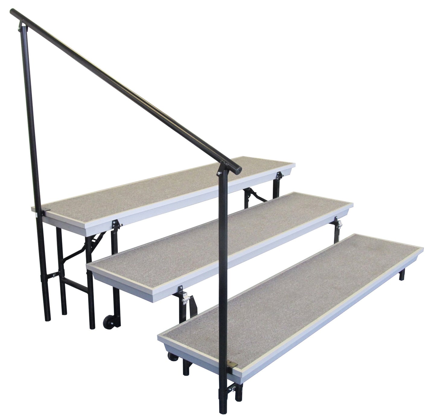 NPS Side Guardrail for TP/TPR-3 level (National Public Seating NPS-SGRTP3) - SchoolOutlet