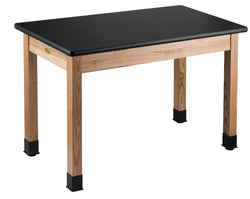 NPS Science Lab Table - High Pressure Laminate Top - Plain Front - 24"W x 48"D (National Public Seating NPS-SLT1-2448H)