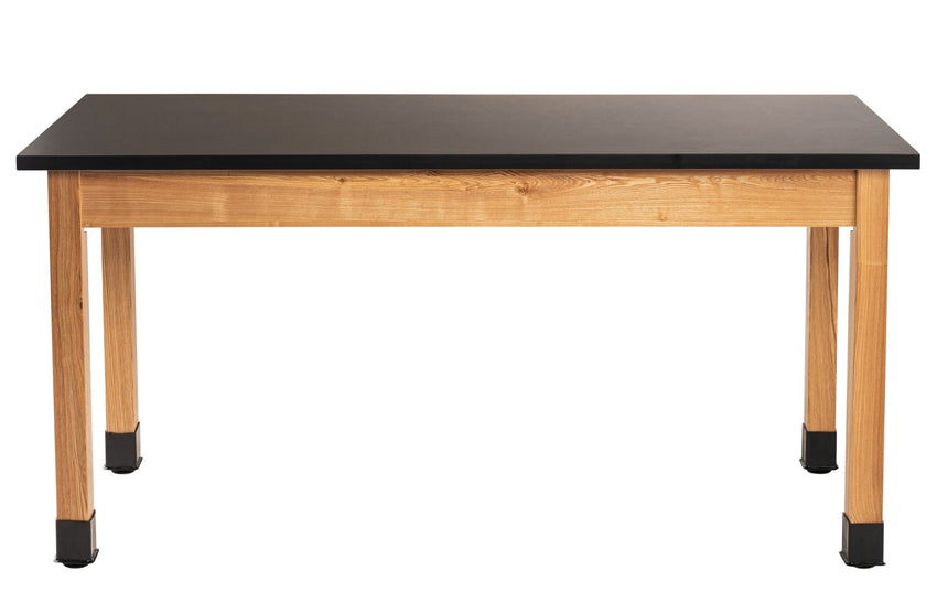 NPS Science Lab Table - Chem-Res Top - Dual Book Compartment - 30" x 60" (National Public Seating NPS-SLT1-3060CB) - SchoolOutlet