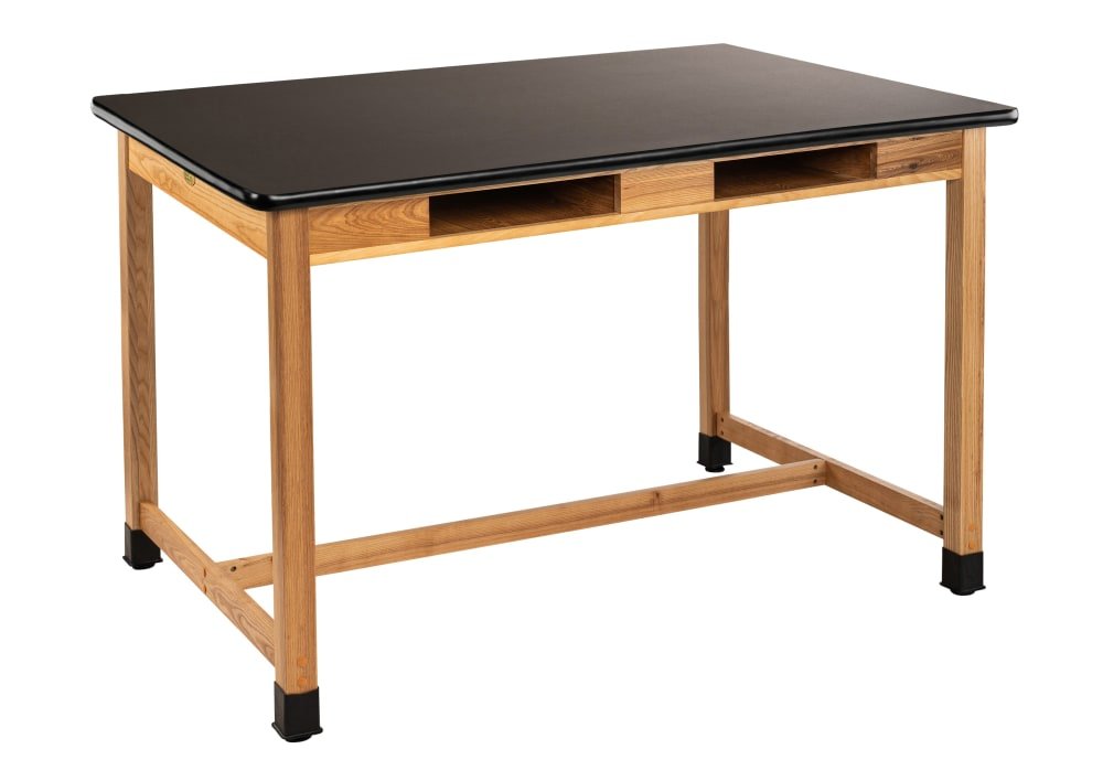 NPS Wood Science Lab Table, 42 x 60 x 36"H (National Public Seating NPS-SLT2-4260) - SchoolOutlet