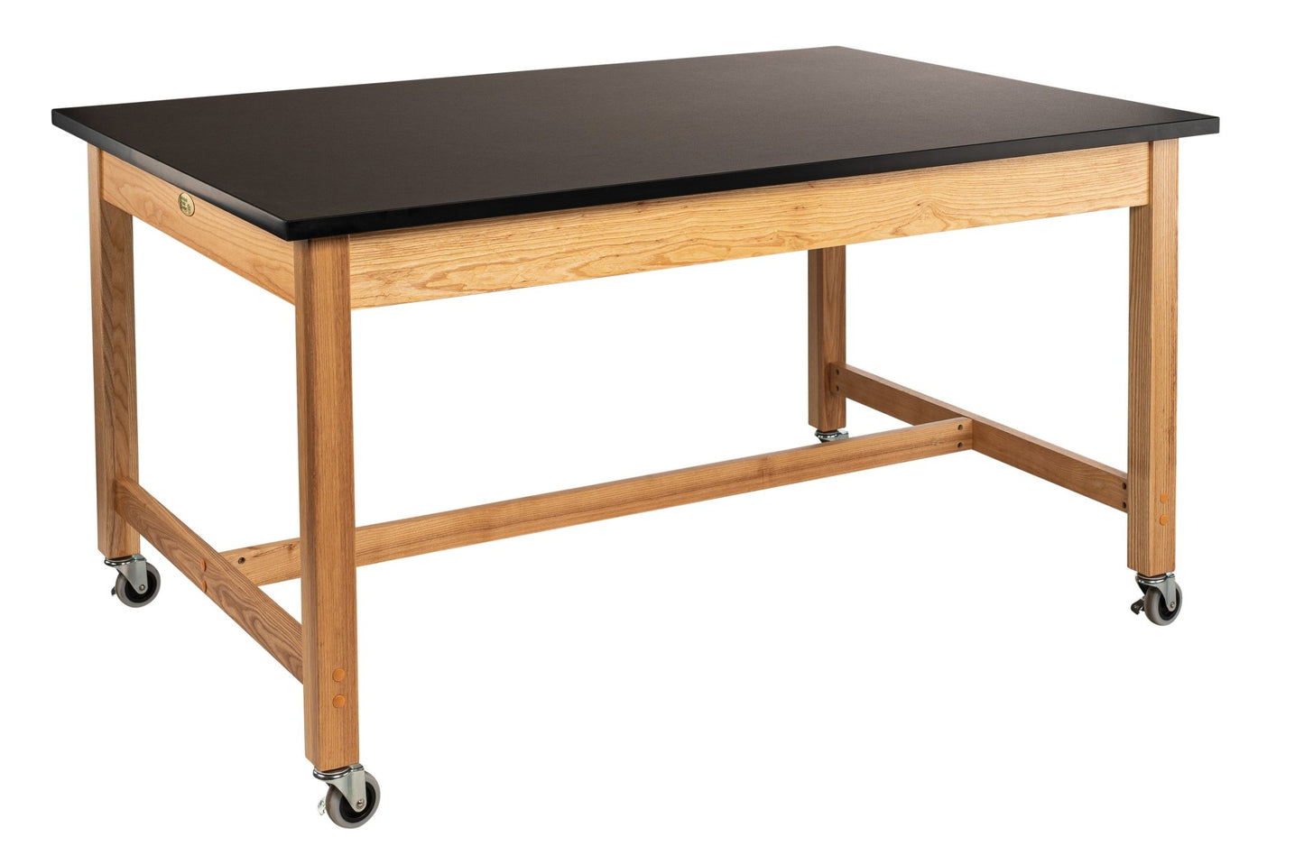 NPS Wood Science Lab Table, 42 x 60 x 36, Phenolic Top (National Public Seating NPS-SLT2-4260P) - SchoolOutlet