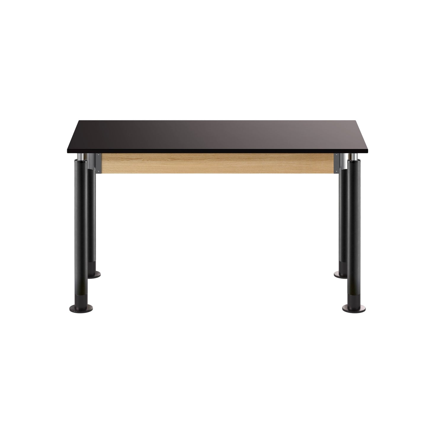 NPS Adjustable Science Lab Table - Chem-Res Top - Dual Book Compartment - 24" x 54" (National Public Seating NPS-SLT4-2454CB) - SchoolOutlet