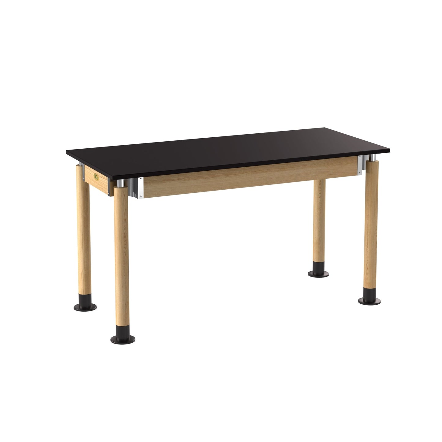 NPS Adjustable Science Lab Table - Chem-Res Top - Plain Front - Oak - 24" x 54" (National Public Seating NPS-SLT5-2454C) - SchoolOutlet