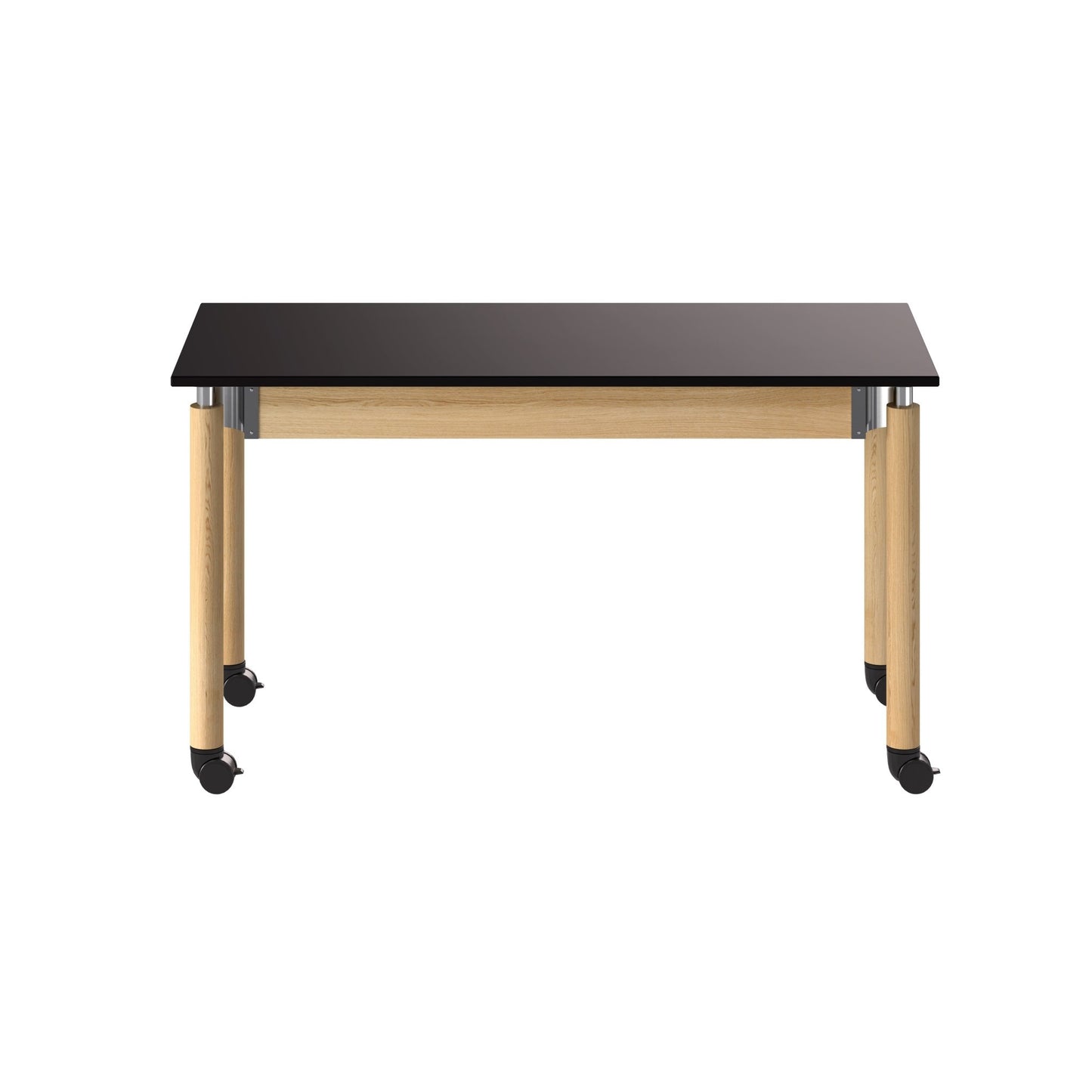 NPS Adjustable Science Lab Table - Chem-Res Top - Plain Front - Oak - 24" x 54" (National Public Seating NPS-SLT5-2454C) - SchoolOutlet