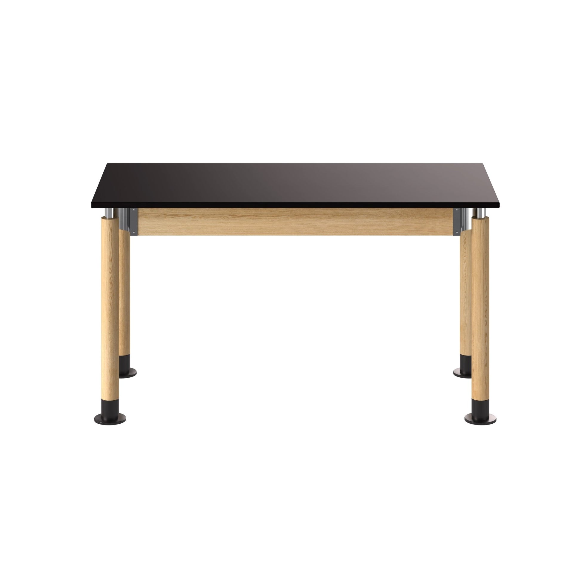 NPS Height Adjustable Science Lab Table, 24" X 54", Phenolic Top, Oak Legs (National Public Seating NPS-SLT5-2454P) - SchoolOutlet