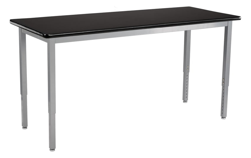 NPS Height Adjustable Science Lab Table, 30" X 60", Chemical Resistant Top, Steel Legs (National Public Seating NPS-SLT3-3060C) - SchoolOutlet
