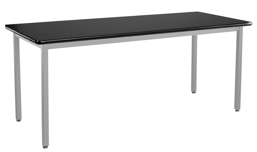 NPS Height Adjustable Science Lab Table, 30" X 72", Chemical Resistant Top, Steel Legs (National Public Seating NPS-SLT3-3072C) - SchoolOutlet