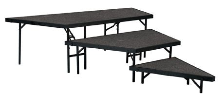 NPS Multi-Level Stage Pie or Rectangular Riser Set - Carpeted or Hardboard Deck - SchoolOutlet