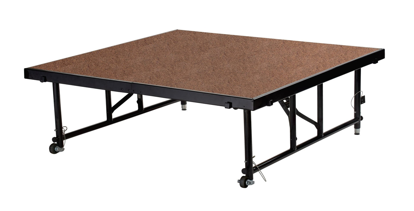 NPS Transfix Stage Platform - Adjustable Height with Carpeted or Hardboard Surface - SchoolOutlet