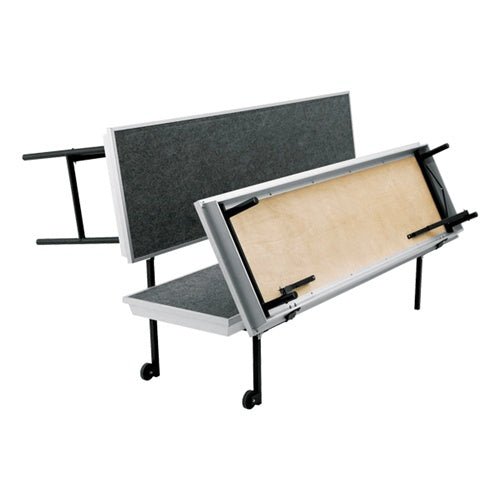 NPS TransPort 3-Level Straight Riser - 18"W x 72"L x 24"H (National Public Seating NPS-TP72) - SchoolOutlet