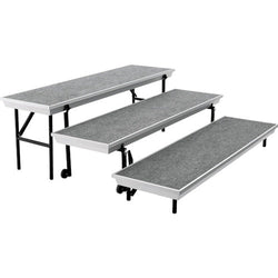 NPS TransPort 3-Level Tapered Riser - 54"W x 72"D x 24"H (National Public Seating NPS-TPR72)