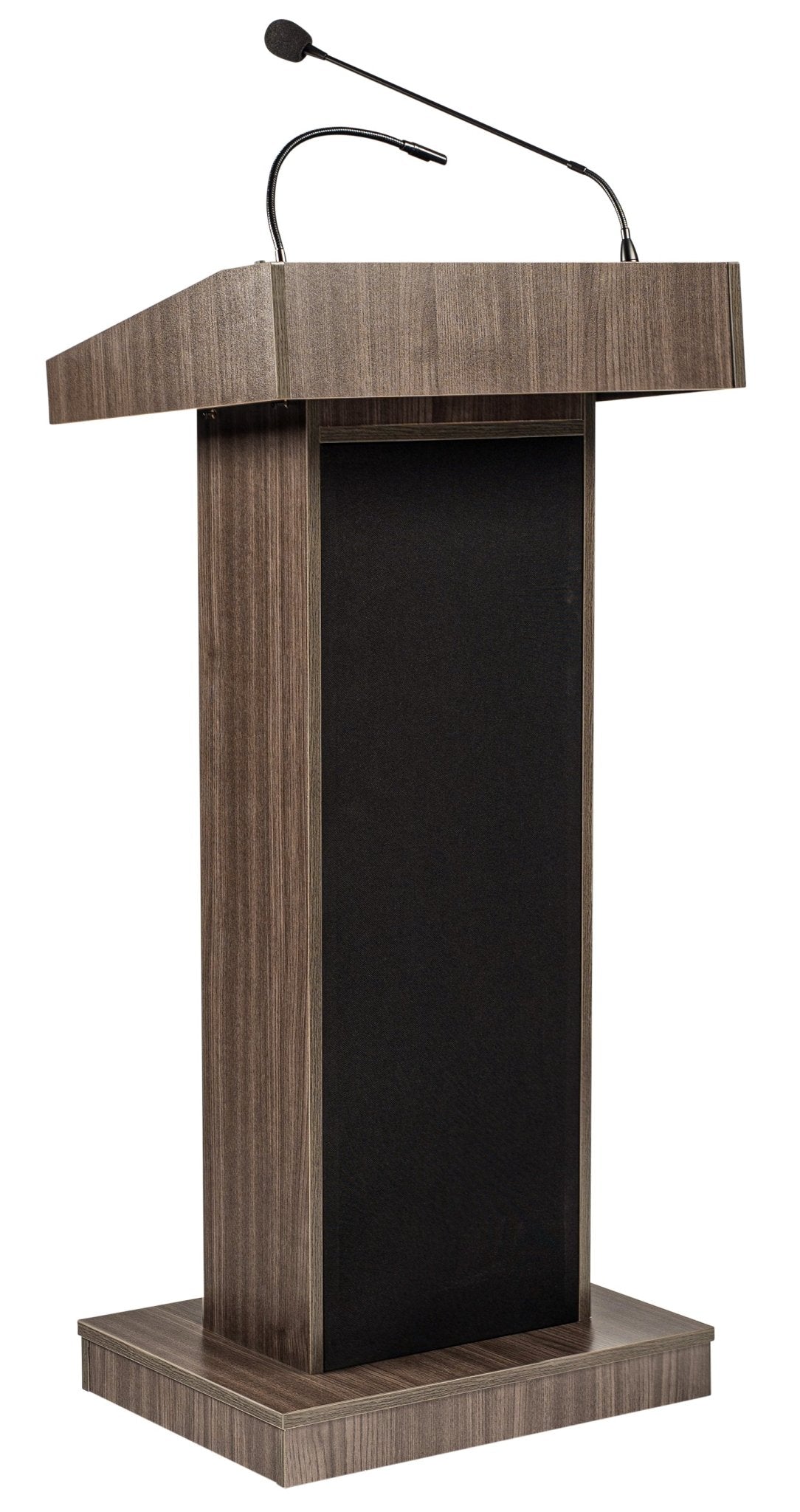 Oklahoma Sound Orator Fixed Height Floor Lectern w/ Reading Lamp and Sound (Oklahoma Sound OKL-800x) - SchoolOutlet